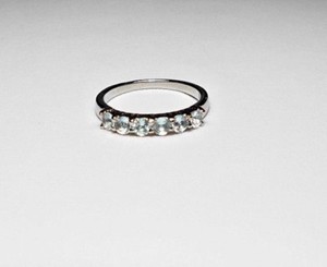 Stainless Steel ring, 6 x Sky-Blue Topaz, choose size | eBay