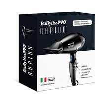 BABYLISSPRO BABF7000 Rapido Titanium Italian Performance Black Hair Dryer 2000 W