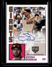 2019 Topps 150 Gold Stamp 1984 Auto Steven Duggar RC Auto 027/150 San Francisco