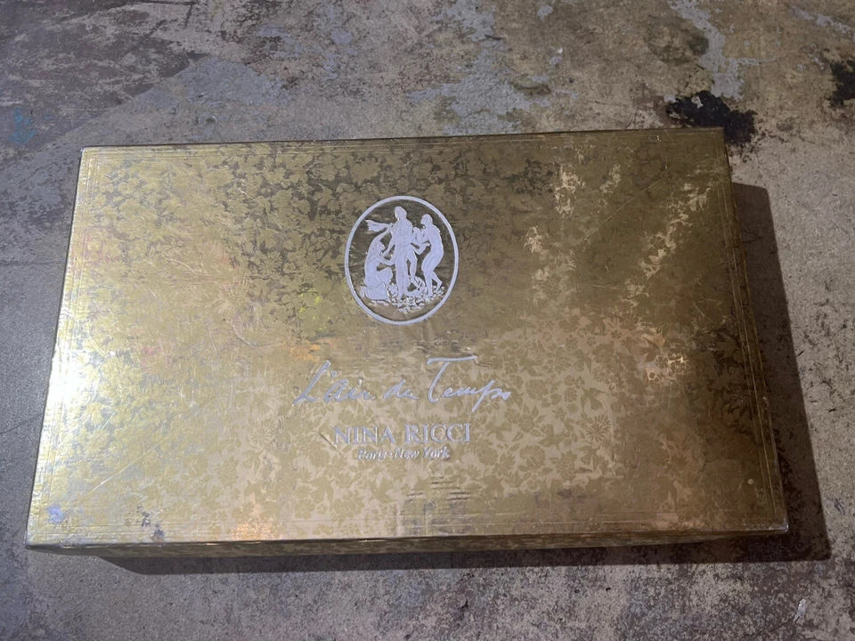 Juego de perfumes Nina Ricci L'Air du Temps bolso clutch con cuentas mini polvo 1950 vintage Foto 4 de 4