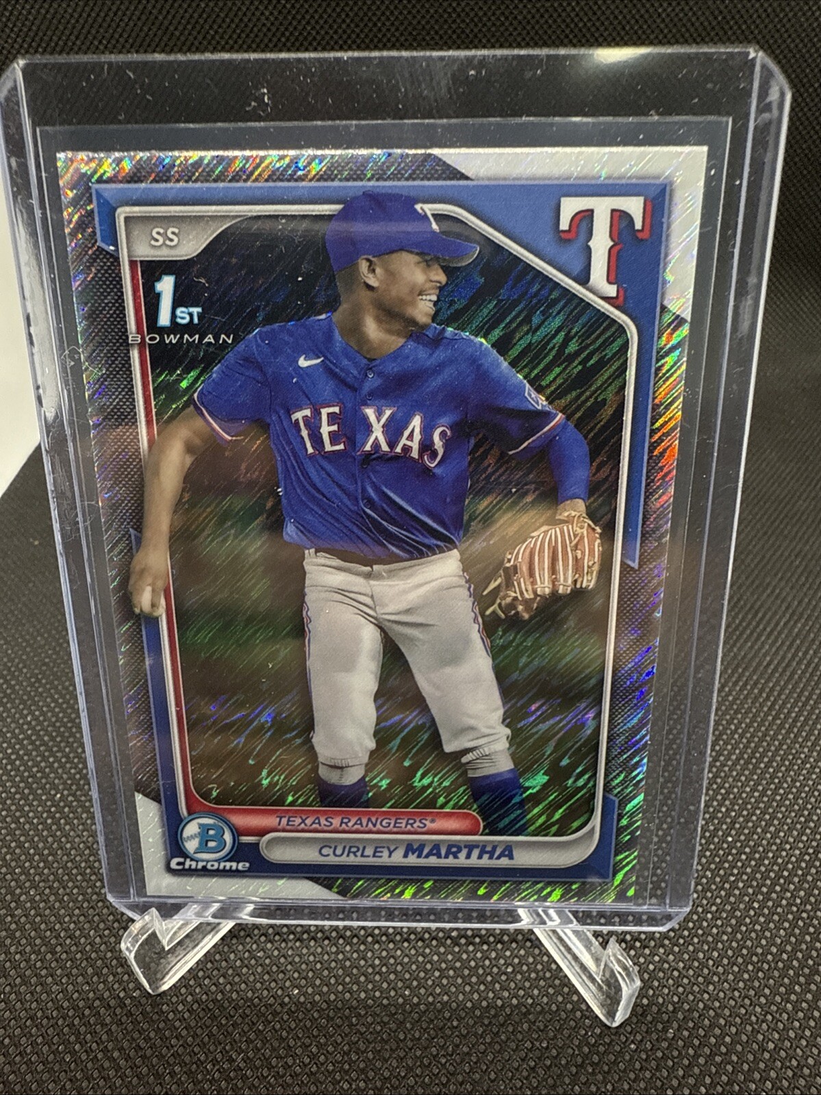 2024 BOWMAN CHROME CURLEY MARTHA 1ST SHIMMER REFRACTOR #BCP-168 RANGERS (B-18)