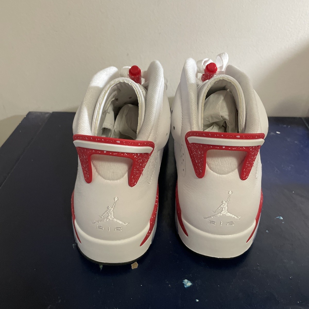 エアジョーダン 6 ホワイト/レッド US 9.5 Men Size 9.5 - Jordan 6 White and University Red 2022 Box No