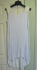 Womens Stretch Knit Sleeveless Open Back High Low Hem Front Wrap Dress Size M