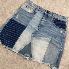 Joe’s Jeans The Charlie High Rise Skirt Women's Size 25 Quilted Denim USA Made