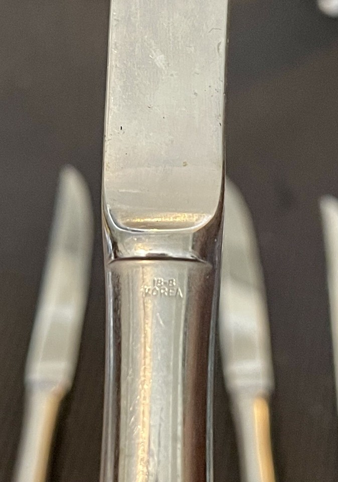 Vintage Korea 18/8 Stainless Steel Pistol Grip Hollow Steak Knife 9.25