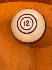 Vintage Pool Billiard Ball 12 Double Rings Circles 2 1/4 Inch