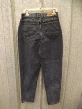 Unworn Vtg Lee Dark Blue All Cotton Denim High Waisted Jeans Pants Womens 14 M