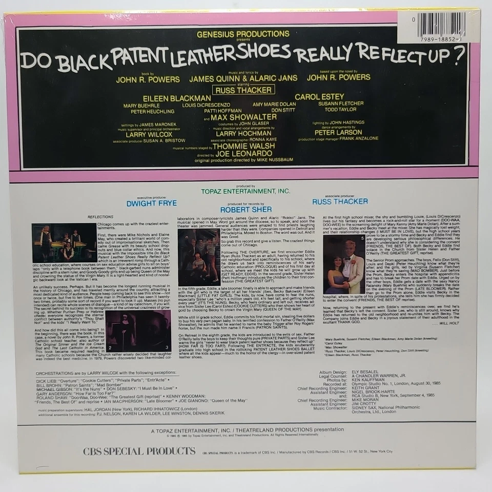 Do Black Patent Leather Shoes Really Reflect Up? Vinyl LP 1985 OG Cast SEALED - Image 2 of 2