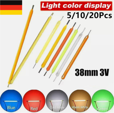 5-20X Edison Glühbirne Glühfaden Lampe Teile LED Chip Dioden Flexible filam 3V