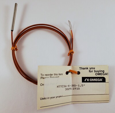 OMEGA ENGINEERING HTTC36-K-18G-1.5 Hollow Tube Thermocouple Probe Free Ship