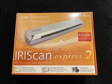 IriScan Express 2-Scan Documents Photos Business Cards Portable Usb Scanner 