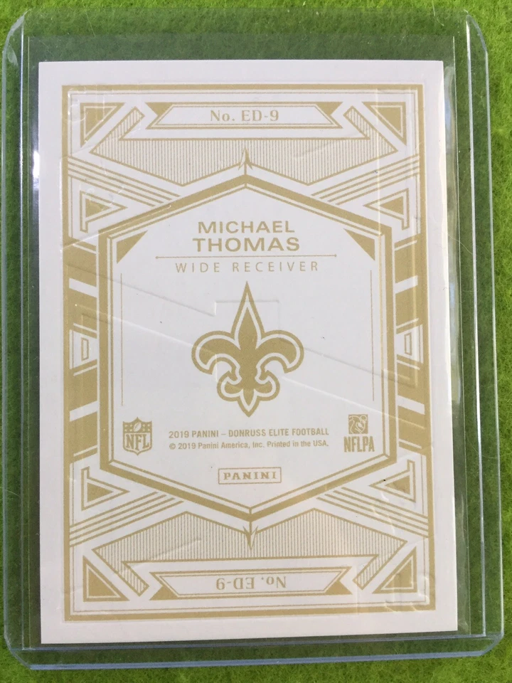 MICHAEL THOMAS JERSEY #13 SAINTS GOLD PRIZM #/10 SP REFRACTOR 2019 Elite Deck SP - Image 2 of 4
