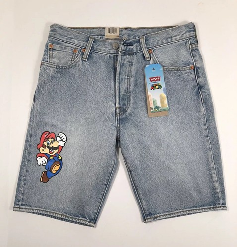 Levi's 501 x Super Mario Bros Nintendo Pantaloncini Di Jeans Da Uomo Taglia  30 | eBay