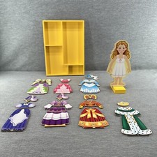 Melissa and Doug Princess Elise Magnetic Doll Dress Up w/ Stand 7 Outfits W
