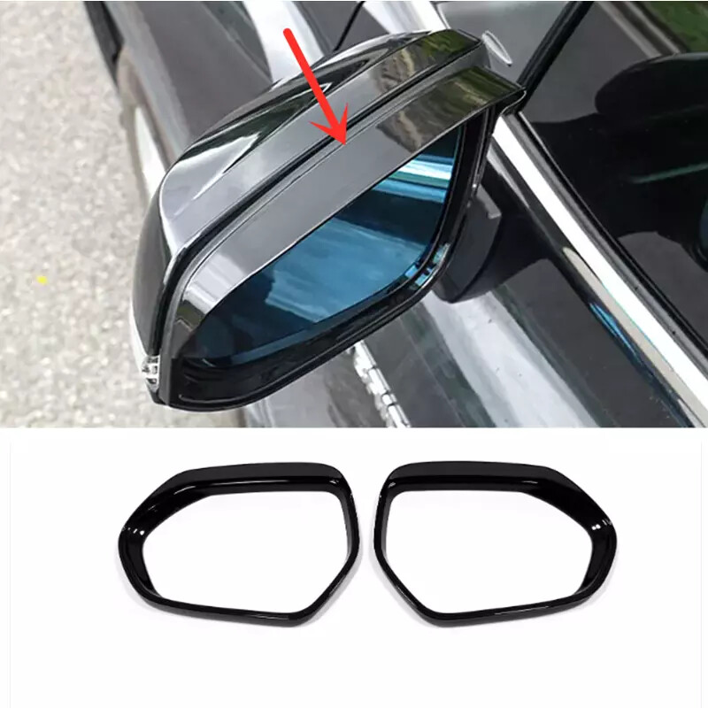 For Toyota Corolla 2019-2024 Bright black Mirror Rain Eyebrow Cover Trim