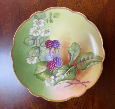 Vtg Queen Louise Findley Bavaria Baie de Rouer Porcelain Berries 8.5 in Plate