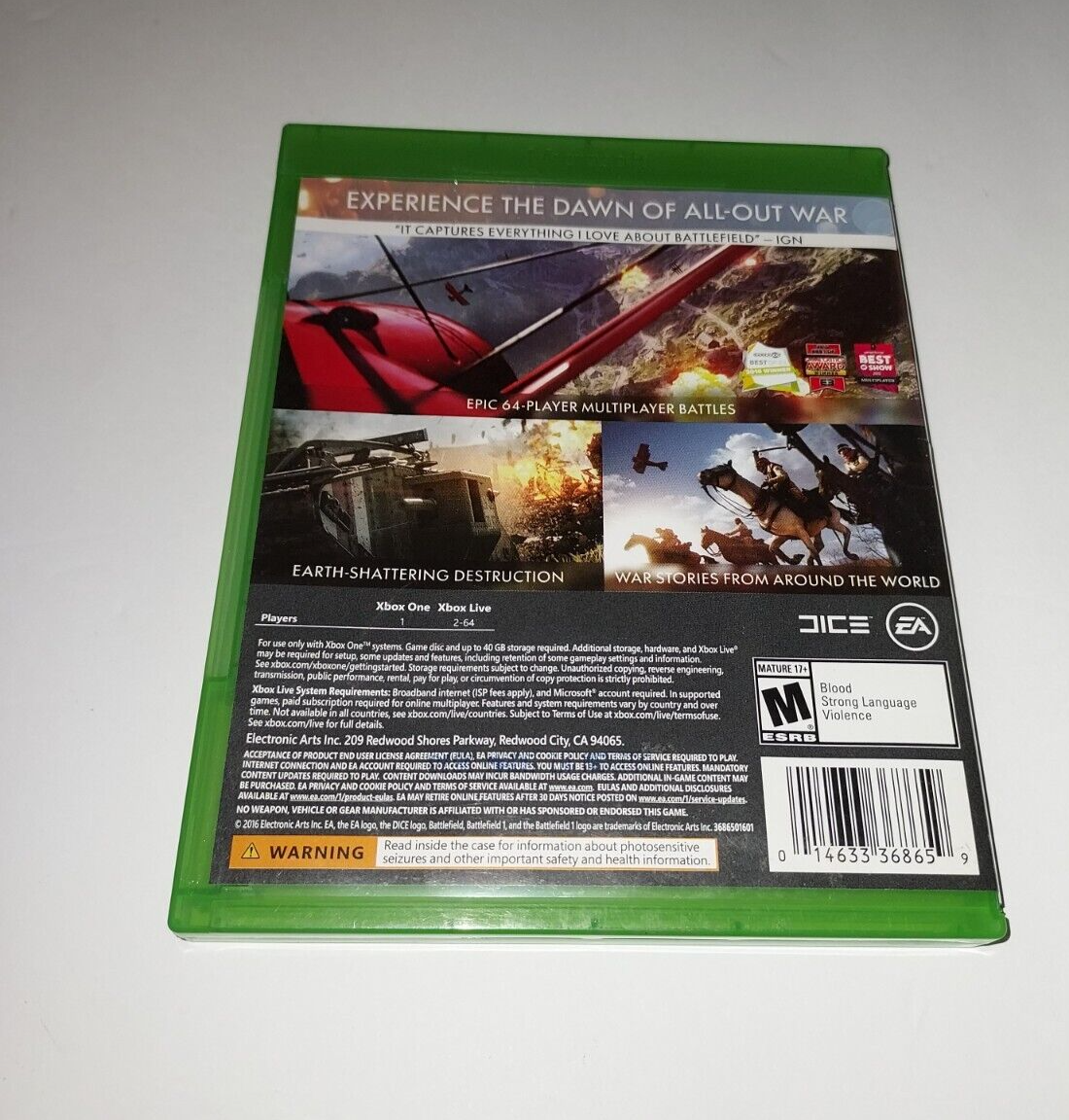 Battlefield 1 Xbox One Game 14633368659| eBay