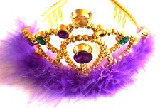 Novelty Small 5" Plastic Feathered Tiara