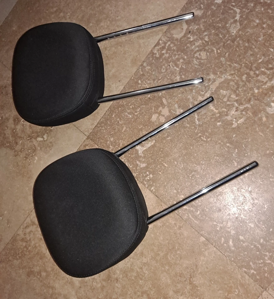 2014-2017 Fiat 500L Front Seat Cloth Head Rest Set of 2 Black 2015 2016 - Image 4 of 4