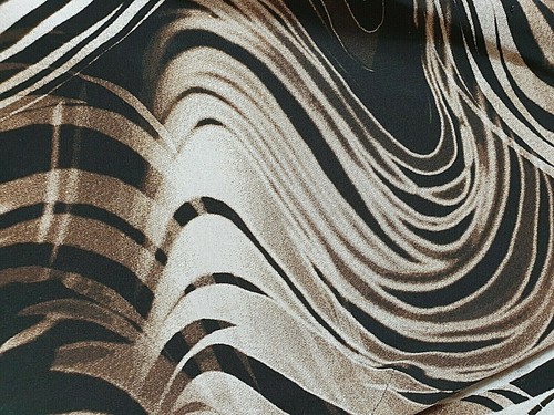 Karen Millen Ladies Size 10 Swirly Abstract Brown/Grey/Black Layered Dress DJ158 - Picture 10 of 10