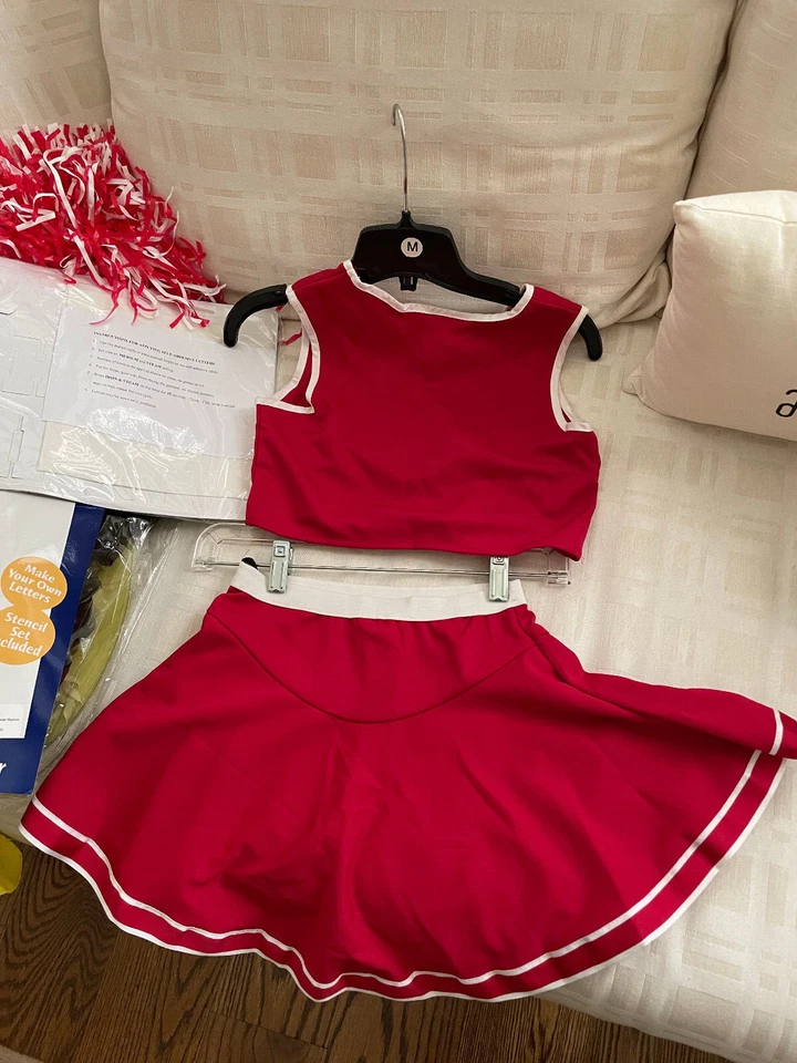 Disfraz California Animadora Niño M 8-10 Hágalo Usted M Plantillas Blancas, Pompones Nuevo Sin Etiquetas Foto 2 de 4