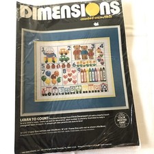 Dimensions Learn to Count Sampler Counted Cross Stitch Kit Baby Child