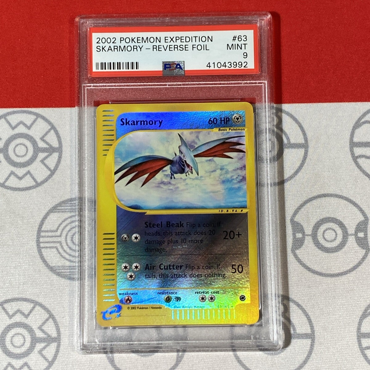 PSA 9 Skarmory 63/165 Reverse Holo 2002 Pokemon Expedition