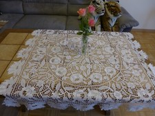 Centerpiece Tablecloth Fine Needlepoint Handmade Lace Blanket 116cm x 108cm