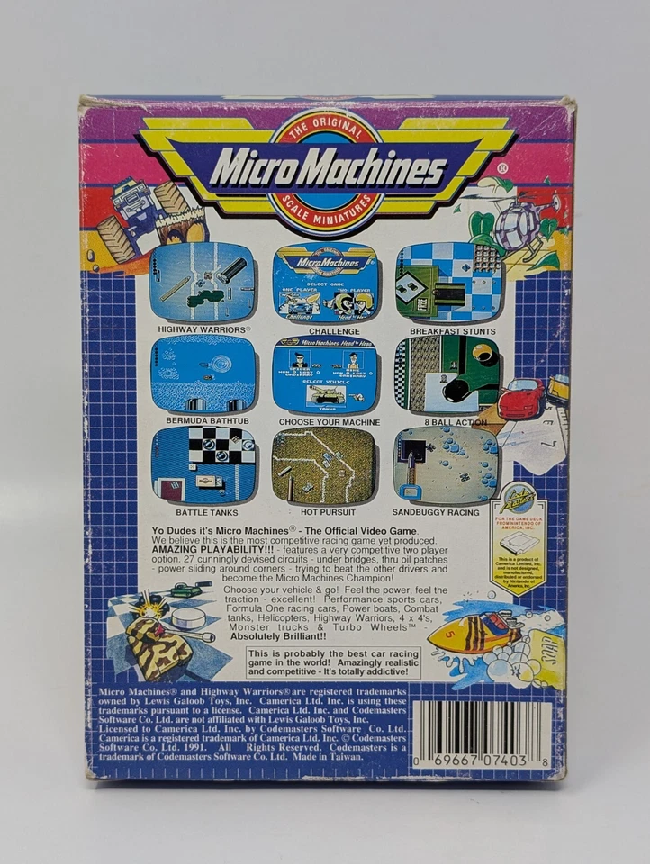Micro Machines (Nintendo Entertainment System, 1991) - CIB Complete - Image 2 of 4