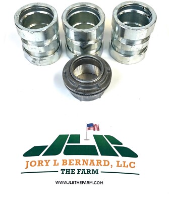MIXED LOT OF 4 - 1.5'' EMT COMPRESSION COUPLING, THREADED, GROUND HUB, NEW NOS S