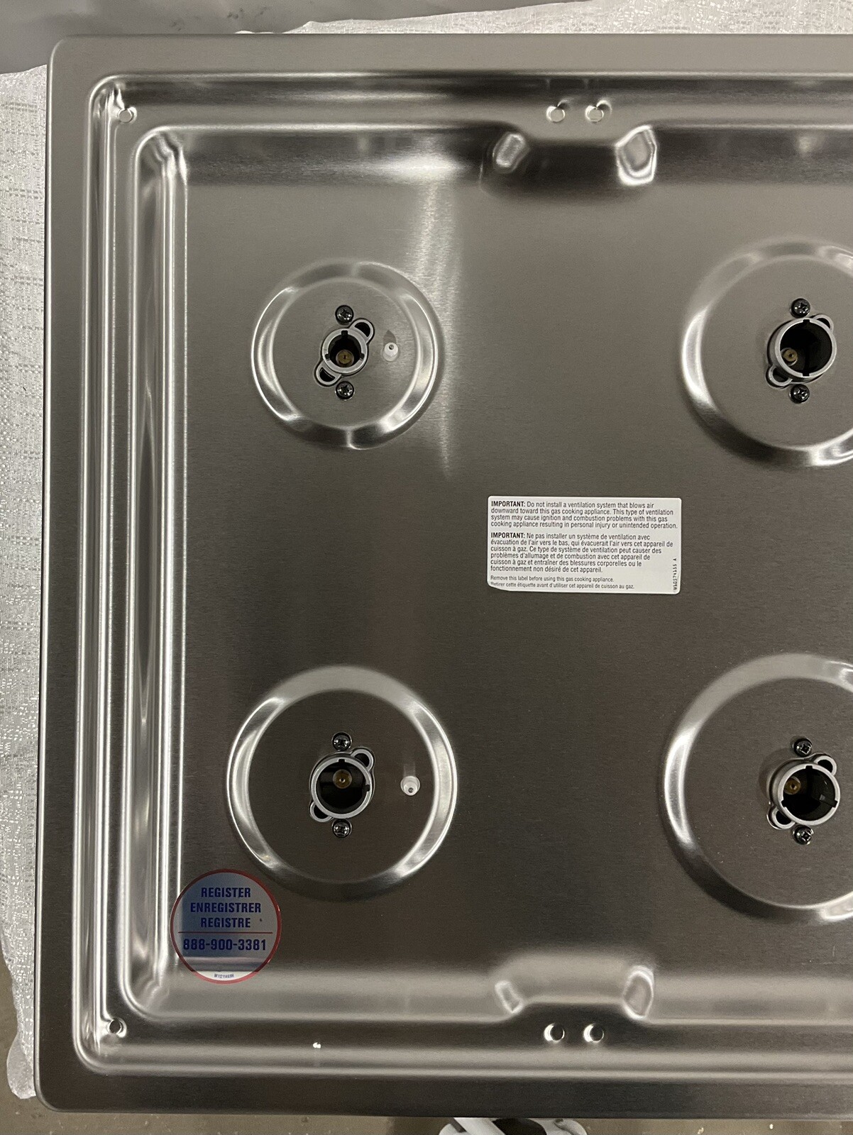 KitchenAid 36" Wide 5Burner Gas Cooktop with Downdraft Exhaust