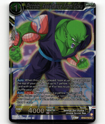 FOIL - DBS CCG Piccolo, Assistance From Goku - Perfect Combination