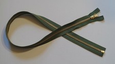 30 inch Olive / Army Green  Brass 5 YKK Zipper Separating New 