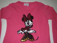 VTG Retro DISNEY Mickey Minnie Mouse Sparkle T-shirt Girl's YOUTH 13-14  MINT 