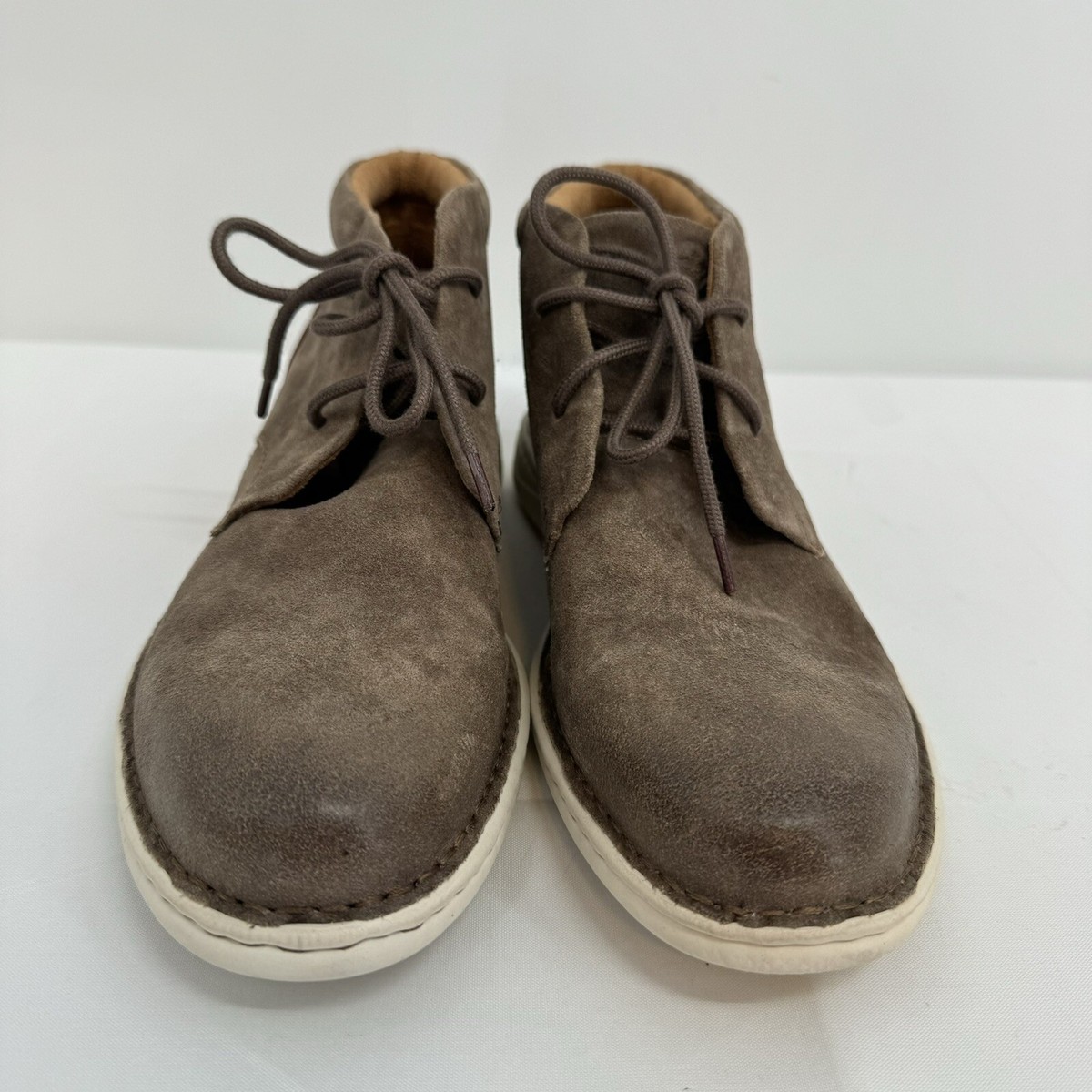 Born Men\'s Theo Chukka Taupe Brown Lightweight Boot Lace Up Size 10 Medium Born Theo Chukka Boot Taupe/Brown Combo - Blanton-Caldwell main image 2