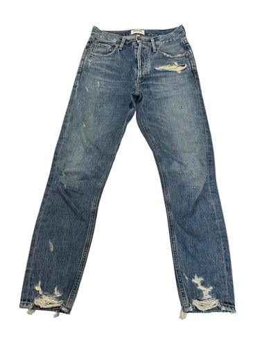 Agolde Jeans Womens 25 Jamie High Rise Classic Straight Distressed #KL13-10