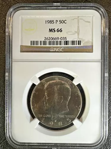 1985 P KENNEDY Half Dollar * NGC MS66 * UNCIRCULATED * Brown Label *