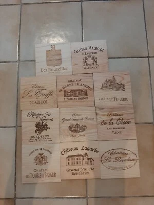 Lot de 11 estampes bois façades caisse vin - Photo 1/3