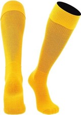 TCK Child Unisex Multisport Size XSmall Gold Knee High Tube Socks NWT