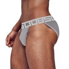New ADANNU Men's Sexy Pouch Low-rise Sports Briefs Solid Color Cotton Underwear