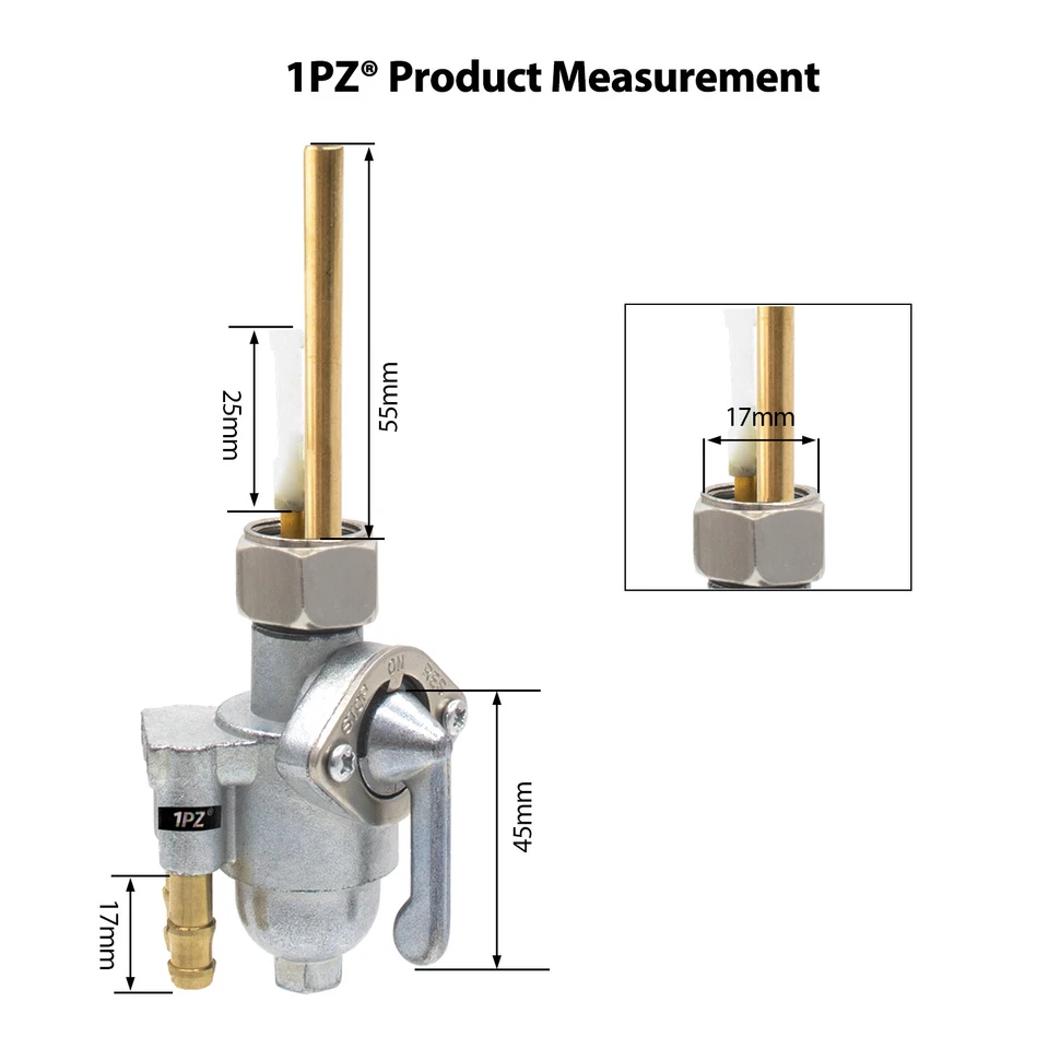 Válvula de combustible Petcock para Honda CL175 CB350 CL350 SL350 CB360 CB450 CL450 1968-1976 Foto 3 de 4