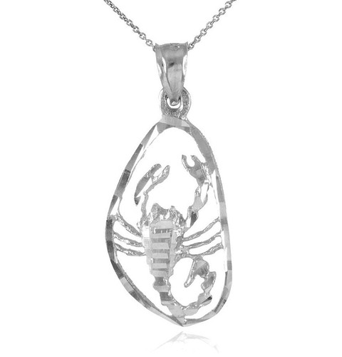 White Gold Stunning Scorpio Zodiac 