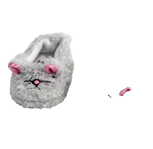 Black Fuzzy Slipper Shoes For 18 Inch American Girl Dolls - Sleepwear & Bitty Baby Compatible