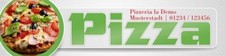 Werbebanner, Plane "Pizza" mit &Ouml;sen, 4000 x 1000 mm