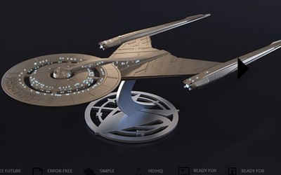 Star Trek Uss Discovery  1/1400 scale Discovery Ship Model Kit Large  Custom 3d