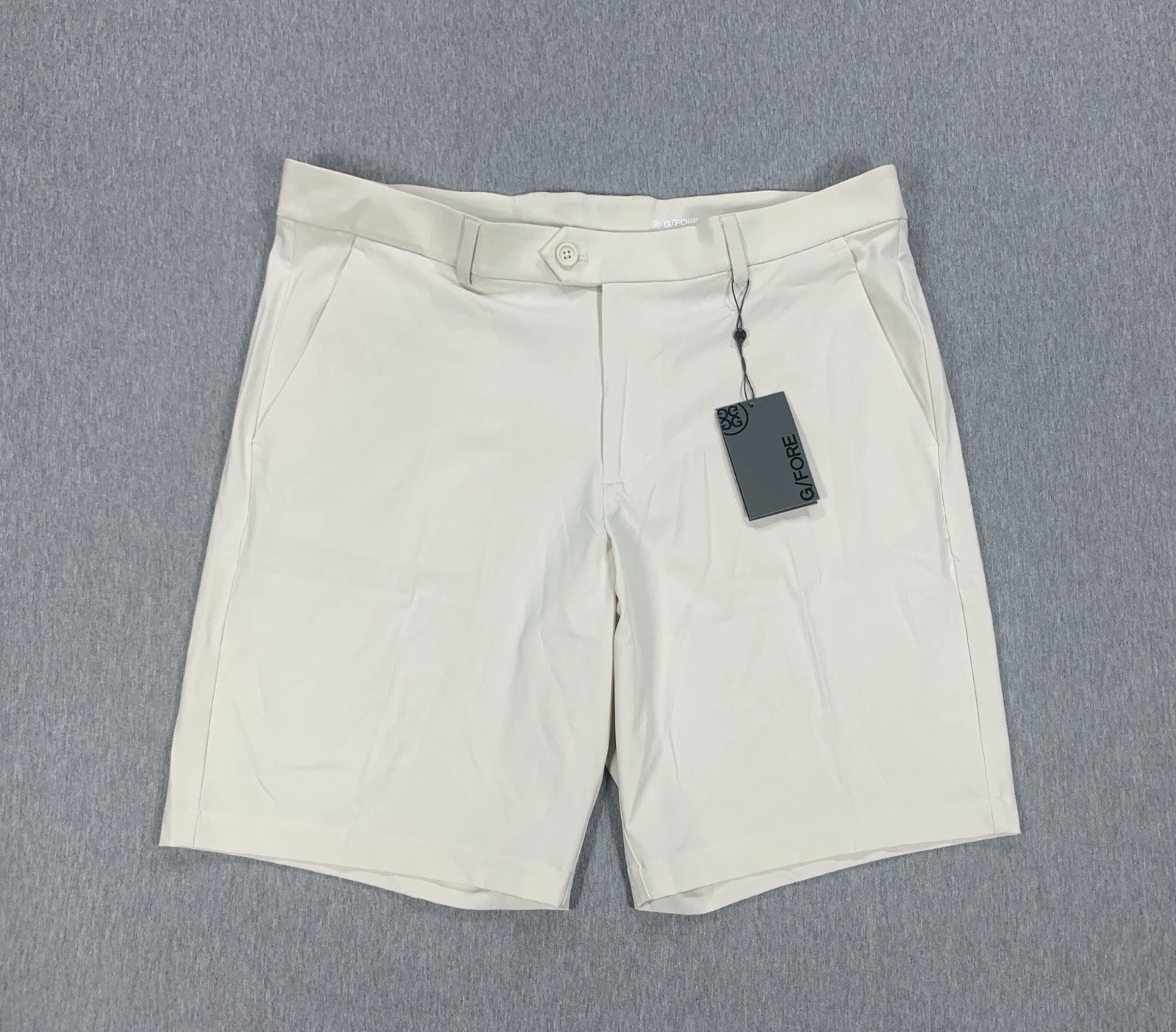 $125 G/FORE Maverick 4-Way Stretch Golf Shorts Stone GMR000001 Men's 40