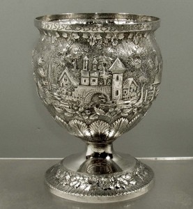 P.B Sadtler & Sons Sterling Silver Sugar Bowl   c1845 CASTLE