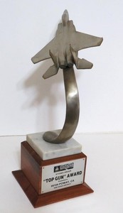 Top Gun Tomcat Jet Trophy Sherwin Williams Award Model Sculpture 16 3/4" tall
