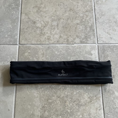 FlipBelt Flip Belt Running Belt Waist Gray Reflective Pockets Large