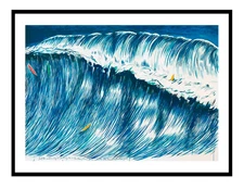 Raymond Pettibon - But the sand, Giclee Print, California Surfer Poster Big Wave